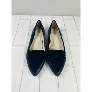 Alex Marie navy suede leather shimmery flats sz 6.5